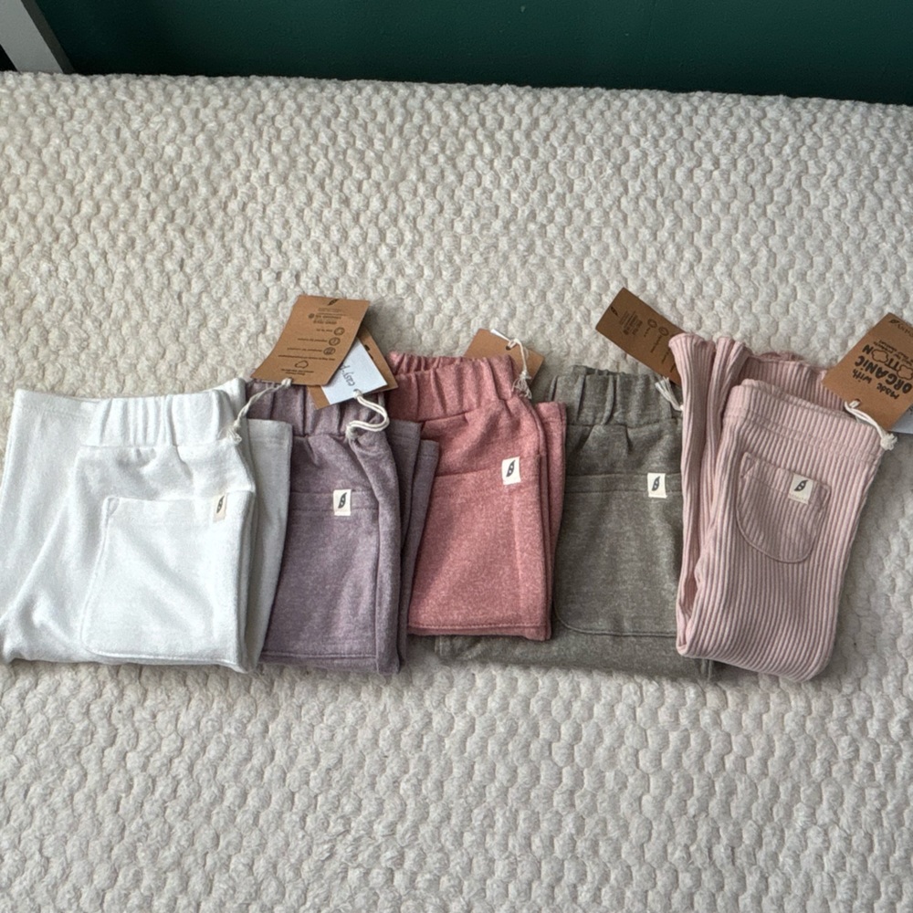 NWT Easy Peasy Baby Girl Wide Leg/Flare Pants Bundle 12 months